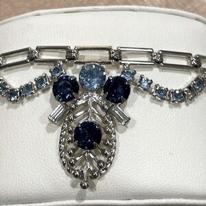 Blue Rhinestone Necklace